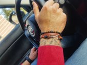 Bratara din piele natuarala Wrap maro , cu carlig