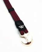 Bratara Wild Bracelets din piele naturala burgundy, lucrata 100% manual cu ancora argintie